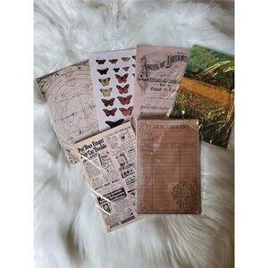 New 150 Sheets Scrapbook Paper Aesthetic Vintage Scrapbooking Supplies